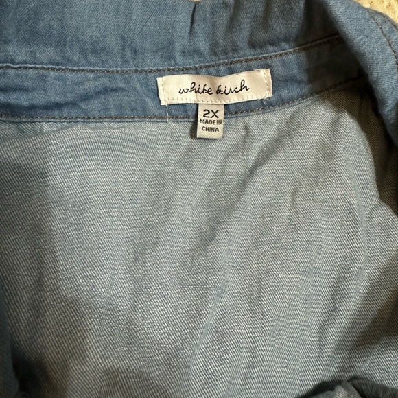 Distressed Denim Button Up - Picture 4 of 4